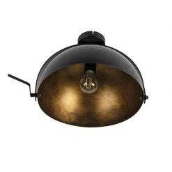 Bestes Angebot 🌟 QAZQA Industriedeckenleuchte schwarz mit Goldkipp - Magna 😉 -Deckenleuchten Verkaufs-Shop 5491 97586 14