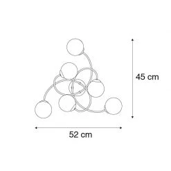 Neu 🥰 QAZQA Moderne Deckenleuchte Gold 6-Lichter mit Rauchglas - Athen 🤩 -Deckenleuchten Verkaufs-Shop 5500 103134 4