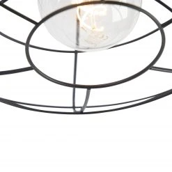 Schlussverkauf 🧨 QAZQA Vintage Deckenleuchte mit Drahtlampenschirm 37cm schwarz - Laurent 🔔 14 Schlussverkauf 🧨 QAZQA Vintage Deckenleuchte mit Drahtlampenschirm 37cm schwarz - Laurent 🔔 -Deckenleuchten Verkaufs-Shop 5525 97359 2