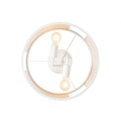 Budget 🎁 QAZQA Retro-Deckenleuchte weiß mit Rattan 40 cm - Akira 🔔 24 Budget 🎁 QAZQA Retro-Deckenleuchte weiß mit Rattan 40 cm - Akira 🔔 -Deckenleuchten Verkaufs-Shop 5526 105044 10