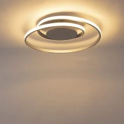 Schlussverkauf 🌟 Trio Leuchten Design Deckenleuchte Stahl inkl. LED 3-stufig dimmbar - Krula 🌟 -Deckenleuchten Verkaufs-Shop 5528 102800 12