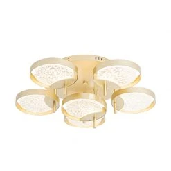 Großhandel 🔔 QAZQA Deckenleuchte Gold 42 cm inkl. LED 3-stufig dimmbar - Patrick 👏 -Deckenleuchten Verkaufs-Shop 5530 104513 7