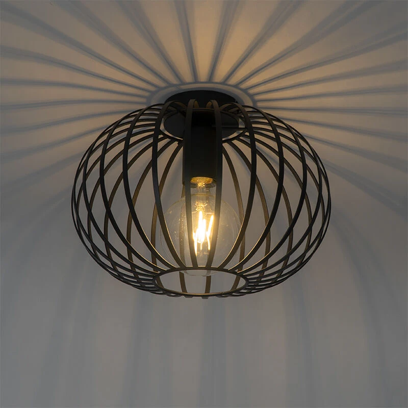 Auslauf ✔️ QAZQA Design Deckenleuchte schwarz 30 cm - Johanna 🥰 11 Auslauf ✔️ QAZQA Design Deckenleuchte schwarz 30 cm - Johanna 🥰 – Bild 11