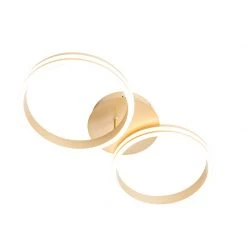 Brandneu 🎁 QAZQA Deckenleuchte Messing inkl. LED 3-stufig dimmbar 2-flammig - Navara 👍 23 Brandneu 🎁 QAZQA Deckenleuchte Messing inkl. LED 3-stufig dimmbar 2-flammig - Navara 👍 -Deckenleuchten Verkaufs-Shop 5536 104002 8