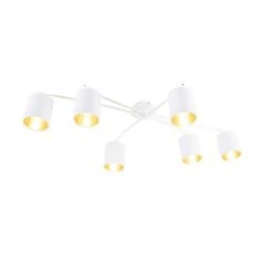 Bester Verkauf ✨ QAZQA Moderne Deckenleuchte 6-Flammig weiß - Lofty ✔️ -Deckenleuchten Verkaufs-Shop 5538 98309 6