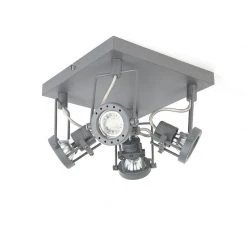 Coupon 💯 QAZQA Anthrazit Industriestrahler 4-fach drehbar und kippbar - Suplux 🎁 -Deckenleuchten Verkaufs-Shop 5548 94741 6