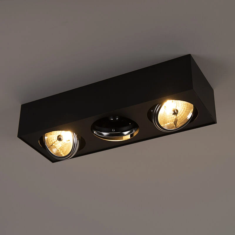 Auslauf 🎁 QAZQA Design-Spot schwarz quadratisch 3-flammig - Kaya 😀 13 Auslauf 🎁 QAZQA Design-Spot schwarz quadratisch 3-flammig - Kaya 😀 – Bild 13