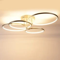 Top 10 😍 QAZQA Deckenleuchte Stahl inkl. LED 3-Stufen dimmbar 4-flammig - Joaniqa 🥰 -Deckenleuchten Verkaufs-Shop 5562 103418 10