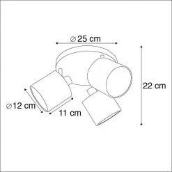 Bestpreis 🔔 Trio Leuchten Moderne Deckenleuchte 3-flammig schwarz mit goldene Innenseite - Tomas ✨ -Deckenleuchten Verkaufs-Shop 5573 98273 2