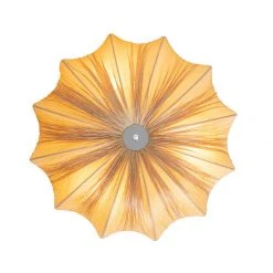 Angebote ⌛ QAZQA Design-Deckenlampe beige Seide 52 cm 3-flammig - Plu 🤩 -Deckenleuchten Verkaufs-Shop 5588 105323 7