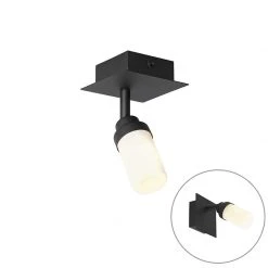 Am billigsten ⭐ QAZQA Moderne badkamer spot zwart IP44 - Japie 💯