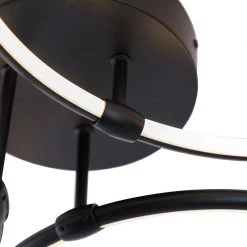 Bestes Angebot ✨ QAZQA Design Deckenleuchte schwarz inkl. LED 3-stufig dimmbar 3-Licht - Joaniqa 🎉 -Deckenleuchten Verkaufs-Shop 5593 103415 7