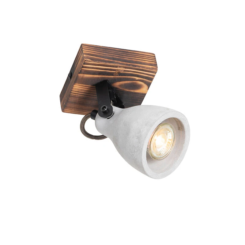 Am billigsten 🥰 QAZQA Industrieller Deckenstrahler Holz mit Beton - Creto 🛒 13 Am billigsten 🥰 QAZQA Industrieller Deckenstrahler Holz mit Beton - Creto 🛒 – Bild 13