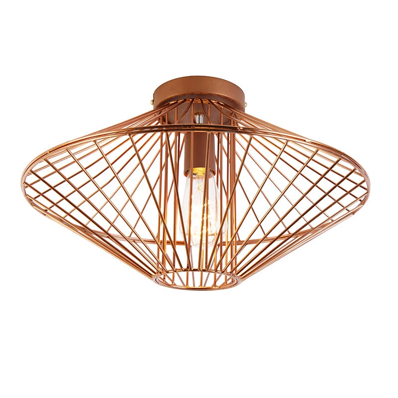 Billig 😍 QAZQA Design-Deckenleuchte Kupfer - Zahra 😉 2 Billig 😍 QAZQA Design-Deckenleuchte Kupfer - Zahra 😉 – Bild 2