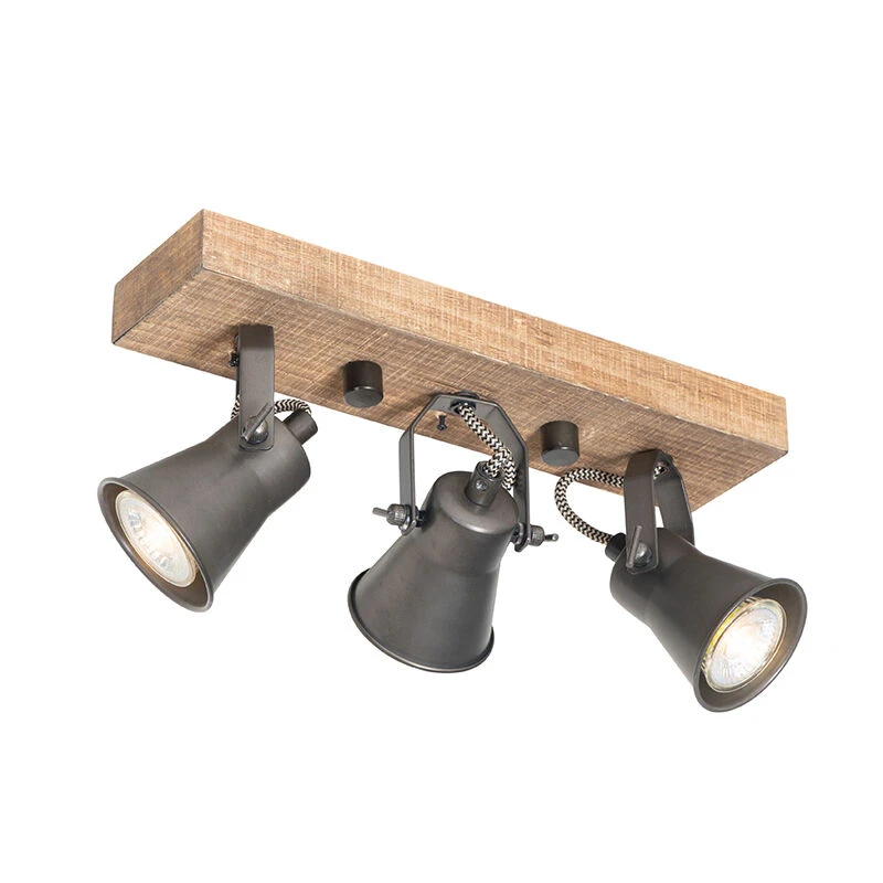 Rabatt 🌟 QAZQA Ländliche Deckenlampe schwarz mit Holz 3-flammig - Jelle 😉 1 Rabatt 🌟 QAZQA Ländliche Deckenlampe schwarz mit Holz 3-flammig - Jelle 😉