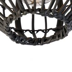 Schlussverkauf ✔️ QAZQA Ländliche Deckenlampe schwarz 30 cm - Canna 🥰 -Deckenleuchten Verkaufs-Shop 5629 104272 5