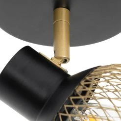 Besorgen 👍 QAZQA Modernes Punktschwarz mit Gold - Lucas ✔️ -Deckenleuchten Verkaufs-Shop 5630 105153 7