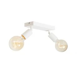 Beste Bewertungen von ❤️ QAZQA Moderne spot wit rechthoekig 2-lichts - Facil 👍 -Deckenleuchten Verkaufs-Shop 5659 105778 7