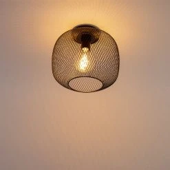 Angebote 👏 QAZQA Moderne schwarze Deckenleuchte - Bliss Mesh 🎉 -Deckenleuchten Verkaufs-Shop 5663 98915 10