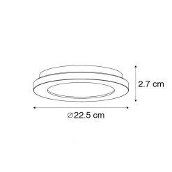 Coupon 🎁 QAZQA Deckenleuchte schwarz 22,5 cm inkl. LED 3-stufig dimmbar IP44 - Steve 🌟 -Deckenleuchten Verkaufs-Shop 5677 102736 4