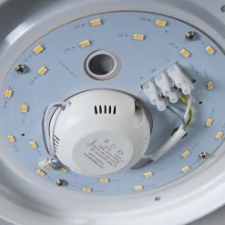 Neu 🎉 QAZQA Deckenleuchte grau 28 cm inkl. LED - Drum Combi 🔔 -Deckenleuchten Verkaufs-Shop 5685 93959 6