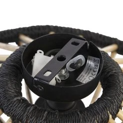 Blitzangebot 🌟 QAZQA Orientalische Deckenleuchte Bambus mit Schwarz 46 cm - Evalin 🌟 -Deckenleuchten Verkaufs-Shop 5688 105080 8