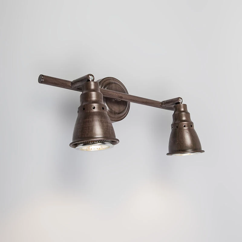 Besorgen 🎉 QAZQA Decken- und Wandstrahler rostbraun schwenkbar - Coney 2 🧨 6 Besorgen 🎉 QAZQA Decken- und Wandstrahler rostbraun schwenkbar - Coney 2 🧨 – Bild 6