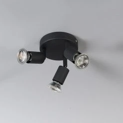 Neu ❤️ QAZQA Deckenstrahler im Industriedesign schwarz schwenkbar rund - Jeany 3 ❤️ -Deckenleuchten Verkaufs-Shop 5691 93277 10