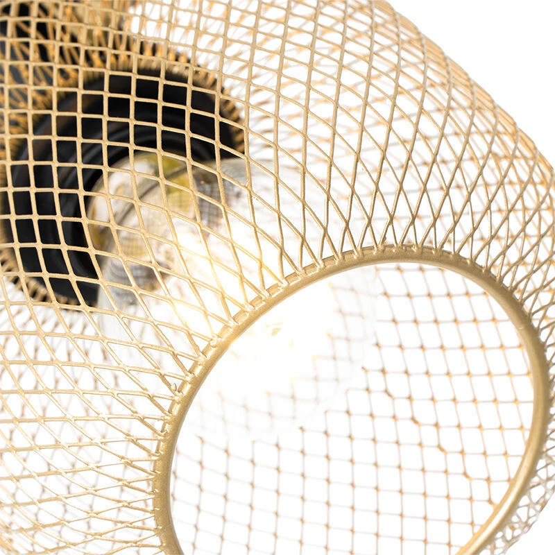 Großhandel ✔️ QAZQA Industriespot schwarz mit gold - Bliss Mesh ⌛ 7 Großhandel ✔️ QAZQA Industriespot schwarz mit gold - Bliss Mesh ⌛ – Bild 7