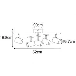 Neu ❤️ QAZQA Moderne Deckenleuchte schwarz 5-flammig verstellbar - Jeana 🔥 16 Neu ❤️ QAZQA Moderne Deckenleuchte schwarz 5-flammig verstellbar - Jeana 🔥 -Deckenleuchten Verkaufs-Shop 5727 103892 3