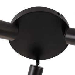 Auslauf 🛒 QAZQA Moderne Deckenleuchte schwarz 3-Licht rund - Facil 🥰 -Deckenleuchten Verkaufs-Shop 5742 102459 5