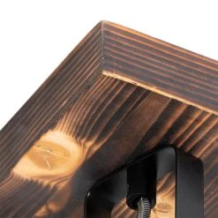 Budget 👏 QAZQA Industrielle Deckenlampe Holz mit Beton 4-flammig - Creto 🌟 -Deckenleuchten Verkaufs-Shop 5747 104422 5