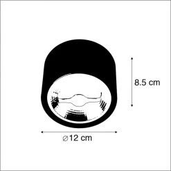 Schlussverkauf 👍 QAZQA Deckenfleck AR111 weiß inkl. 1 x G53 dimmbar 12W - Experte ✨ -Deckenleuchten Verkaufs-Shop 5747 97851 4