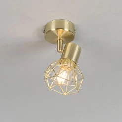 Beste Bewertungen von 👍 QAZQA 3er Set Art Deco Spot Messing dreh- und neigbar - Mosh 1 🔔 -Deckenleuchten Verkaufs-Shop 5753 96088 2