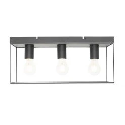 Bestpreis 🤩 QAZQA Minimalistische plafondlamp zwart 3-lichts - Kodi 🛒 -Deckenleuchten Verkaufs-Shop 5762 105601 6