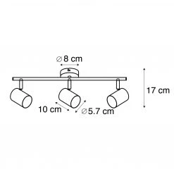 Brandneu 🎁 QAZQA Industriestrahler schwarz kippbar - Jeana 3 👍 -Deckenleuchten Verkaufs-Shop 5803 93287 3