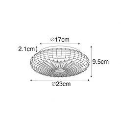 Angebote 😍 QAZQA Klassische Deckenleuchte schwarz mit Opalglas 23 cm IP44 - Nohmi 😉 -Deckenleuchten Verkaufs-Shop 5809 104974 3