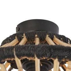 Schlussverkauf 🔥 QAZQA Ländliche Deckenleuchte Bambus mit Schwarz 30 cm - Evalin 🥰 -Deckenleuchten Verkaufs-Shop 5809 105081 8