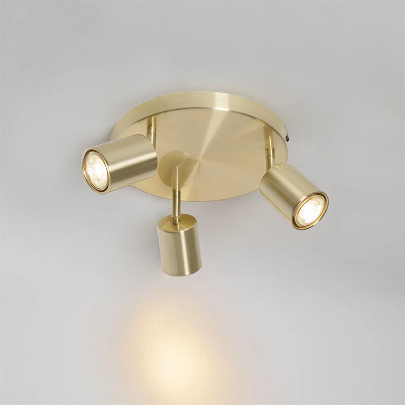 Bestes Angebot 🛒 QAZQA Moderne plafondlamp messing verstelbaar rond 3-lichts - Java ✔️ 11 Bestes Angebot 🛒 QAZQA Moderne plafondlamp messing verstelbaar rond 3-lichts - Java ✔️ – Bild 11