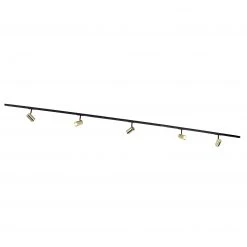 Blitzangebot ⭐ QAZQA Schienensystem mit 5 Punkten 1-phasig schwarz mit Gold - Jeana 🌟 -Deckenleuchten Verkaufs-Shop 5825 99265 6 1