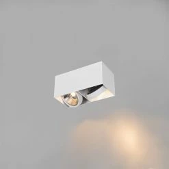 Rabatt 🌟 QAZQA Professional Designstrahler weiß rechteckig AR111 2-flammig - Box 😀 -Deckenleuchten Verkaufs-Shop 5831 105055 9