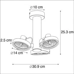 Top 10 🎉 QAZQA Designspot verstellbar 3-Licht inkl. G9 schwarz - Goes 😀 -Deckenleuchten Verkaufs-Shop 5831 98382 4