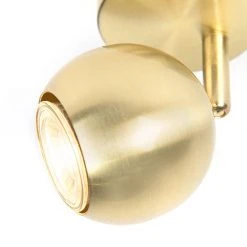 Brandneu 😍 QAZQA Runder Spot im Retro-Stil Messing 1-flammig - Gissi ✔️ -Deckenleuchten Verkaufs-Shop 5834 96502 3