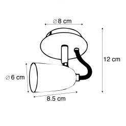 Budget 💯 QAZQA Retro Spot schwarz dreh- und neigbar - Taza 1 👍 -Deckenleuchten Verkaufs-Shop 5838 91233 4