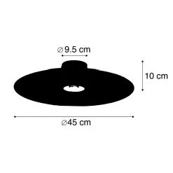 Am billigsten ✔️ QAZQA Deckenleuchte schwarz flacher Schirm gelb 45 cm - Combi ⌛ -Deckenleuchten Verkaufs-Shop 5846 102966 4