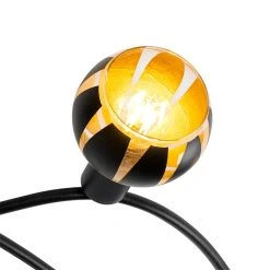 Top 10 🧨 QAZQA Design Deckenleuchte schwarz mit goldenen 6-Lichtern - Melone 🥰 -Deckenleuchten Verkaufs-Shop 5850 98449 5