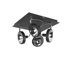 Billig 👏 QAZQA Design Spot schwarz 4-flammig verstellbar - Nox 🤩 -Deckenleuchten Verkaufs-Shop 5859 95798 9