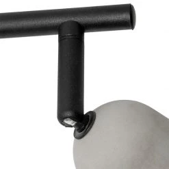 Aktion 🤩 QAZQA Industriefleck schwarz mit Beton 3-Licht - Pedra 🛒 -Deckenleuchten Verkaufs-Shop 5862 103166 7