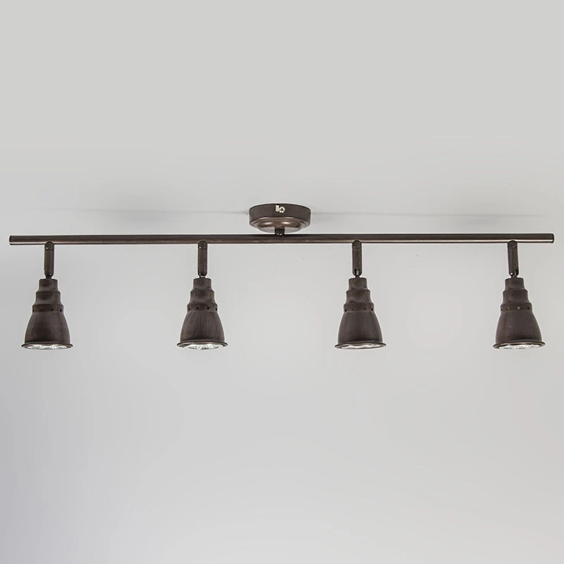 Bestes Angebot 😉 QAZQA Deckenstrahler rostbraun schwenk- und neigbar - Coney 4 😍 3 Bestes Angebot 😉 QAZQA Deckenstrahler rostbraun schwenk- und neigbar - Coney 4 😍 – Bild 3