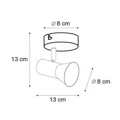Bestpreis 🤩 QAZQA Decken - und Wandstrahler Bronze drehbar und neigbar - Karin 1 ✔️ -Deckenleuchten Verkaufs-Shop 5873 92933 3